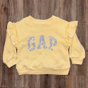 NEW W/Tags Baby Girl Ruffled Gap Sweatshirt